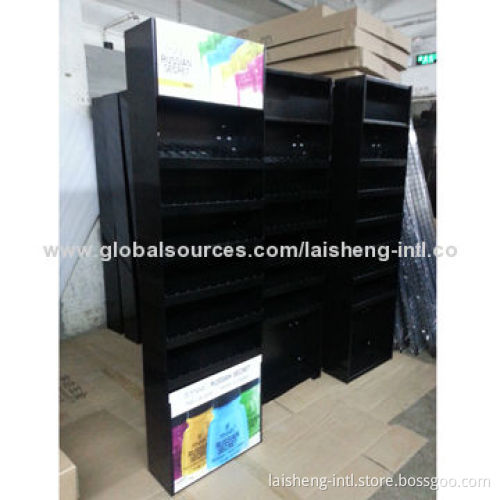 Wooden metal acrylic nail polish display rack with six shelves